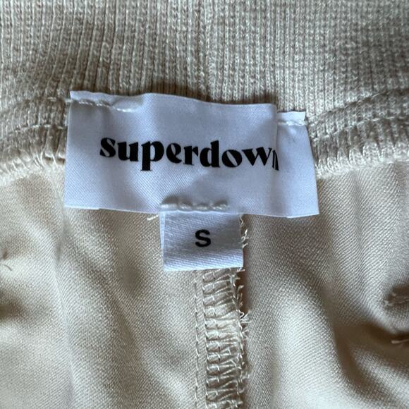 Revolve Superdown Natasa Ruched Cargo Pant Cream Streetwear Gorpcore - Small - Picture 9 of 11